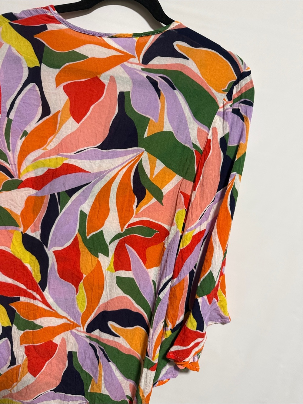 Anne Cole Womens Tropical Leaf Print V-Neck Swim Cover-Up Dress Multicolor XS/S - Picture 11 of 12